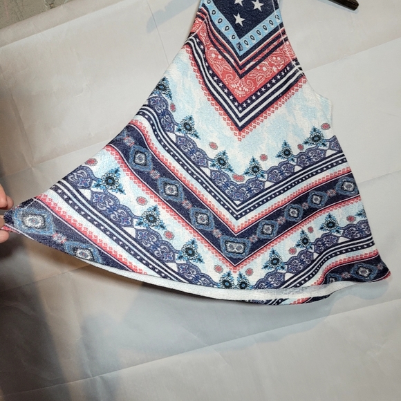 GAZE USA Womans Red/White/Blue Patriotic A-line Tank Top - Picture 3 of 6